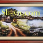 乡村风景画手工刺绣＝可愛的故鄉　2467＝SHVN 2167 - 95cm x 140cm